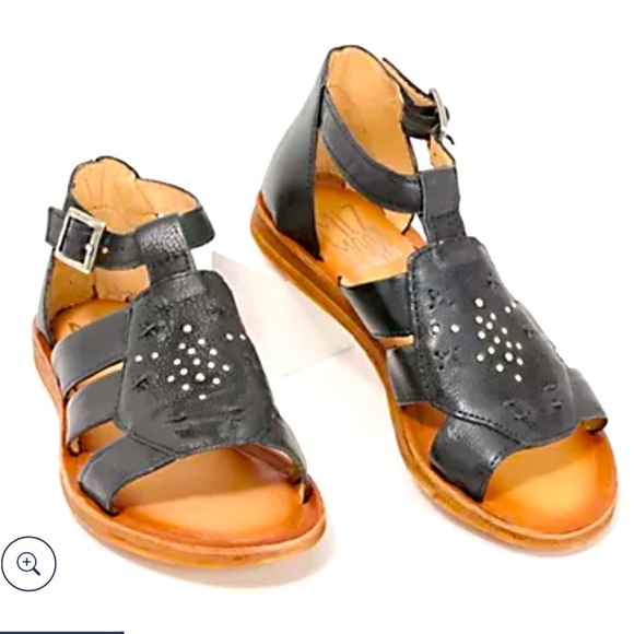 MIZ MOOZ | Fascinate Black Leather Sandals Sz 37(6.5/7US) NWOB - Picture 2 of 8